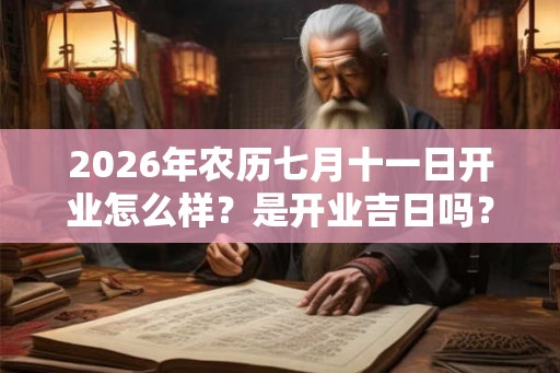 2026年农历七月十一日开业怎么样？是开业吉日吗？