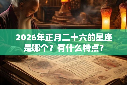 2026年正月二十六的星座是哪个?有什么特点? 2026年正月二十六的星座是哪个?有什么特点?