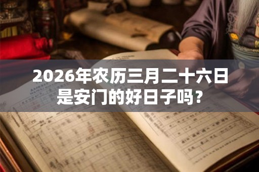 2026年农历三月二十六日是安门的好日子吗？