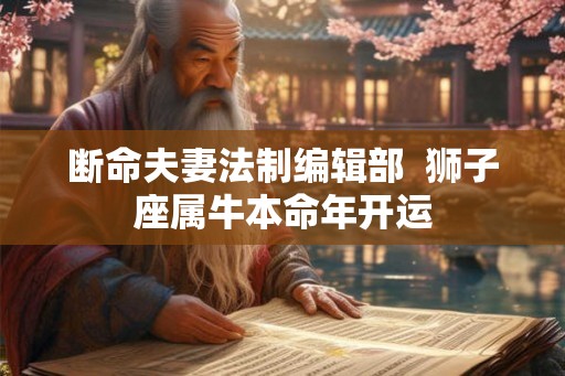 断命夫妻法制编辑部  狮子座属牛本命年开运