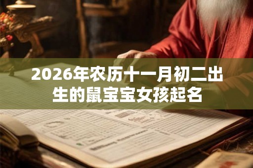 2026年农历十一月初二出生的鼠宝宝女孩起名