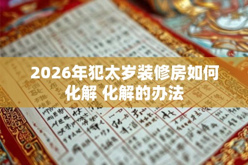 2026年犯太岁装修房如何化解 化解的办法