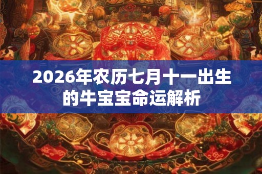 2026年农历七月十一出生的牛宝宝命运解析 2026年农历七月十一出生的牛宝宝命运解析