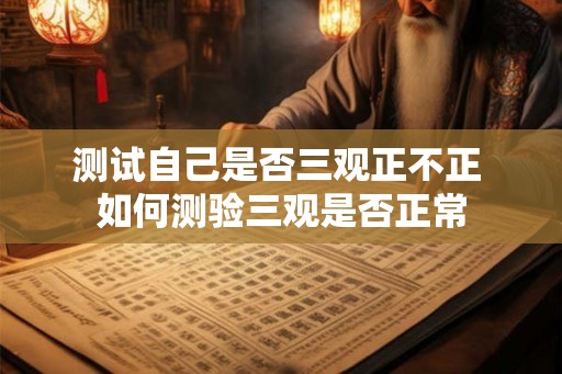 测试自己是否三观正不正 如何测验三观是否正常 测试自己是否三观正不正 如何测验三观是否正常