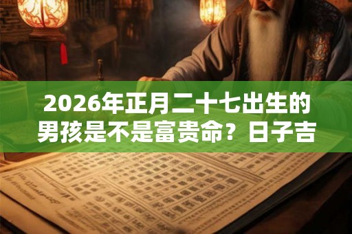 2026年正月二十七出生的男孩是不是富贵命？日子吉利吗？