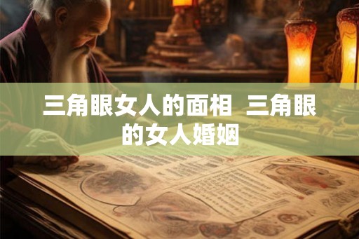 三角眼女人的面相  三角眼的女人婚姻