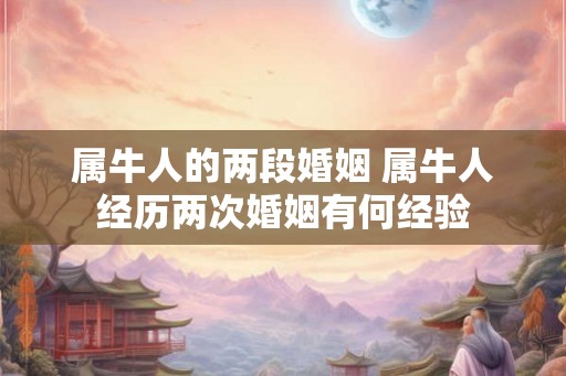 属牛人的两段婚姻 属牛人经历两次婚姻有何经验 属牛人的两段婚姻 属牛人经历两次婚姻有何经验