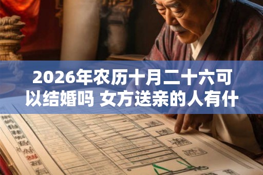 2026年农历十月二十六可以结婚吗 女方送亲的人有什么讲究