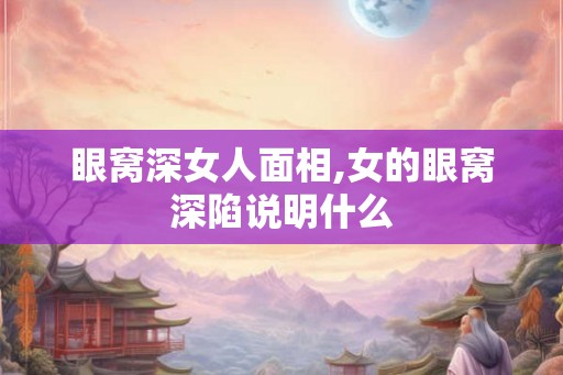 眼窝深女人面相,女的眼窝深陷说明什么