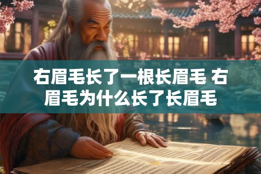 右眉毛长了一根长眉毛 右眉毛为什么长了长眉毛 右眉毛长了一根长眉毛 右眉毛为什么长了长眉毛