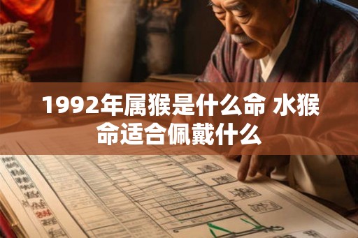 1992年属猴是什么命 水猴命适合佩戴什么