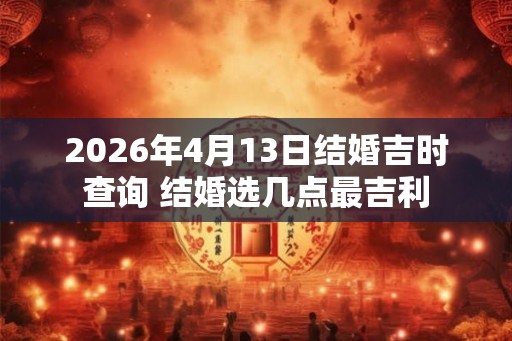 2026年4月13日结婚吉时查询 结婚选几点最吉利