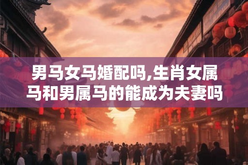男马女马婚配吗,生肖女属马和男属马的能成为夫妻吗？