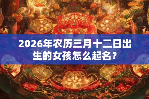 2026年农历三月十二日出生的女孩怎么起名？