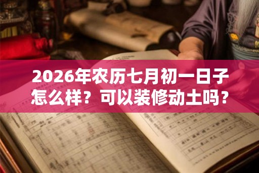 2026年农历七月初一日子怎么样？可以装修动土吗？