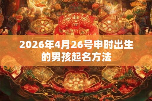 2026年4月26号申时出生的男孩起名方法
