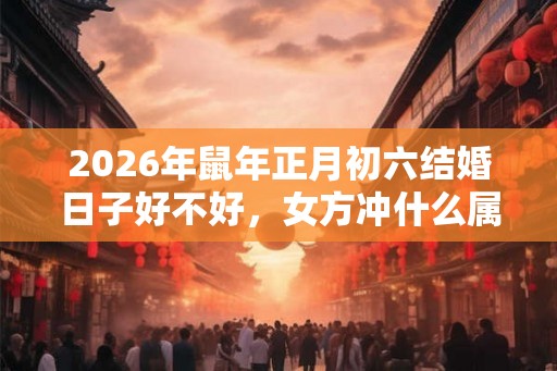 2026年鼠年正月初六结婚日子好不好，女方冲什么属相？