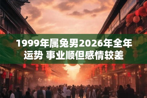 1999年属兔男2026年全年运势 事业顺但感情较差