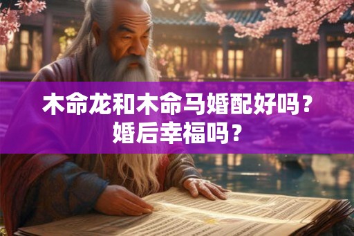 木命龙和木命马婚配好吗？婚后幸福吗？