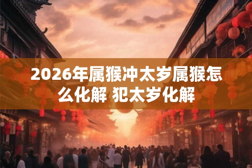 2026年属猴冲太岁属猴怎么化解 犯太岁化解