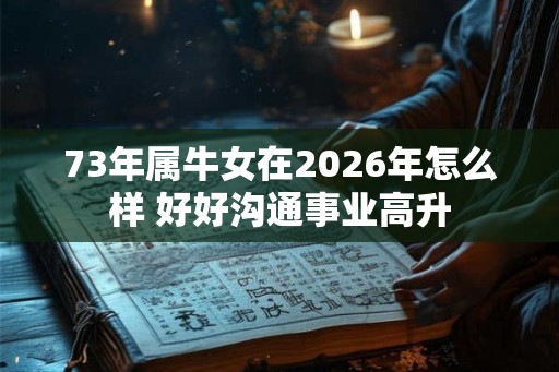 73年属牛女在2026年怎么样 好好沟通事业高升