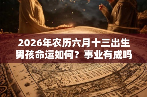 2026年农历六月十三出生男孩命运如何？事业有成吗？