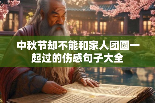 中秋节却不能和家人团圆一起过的伤感句子大全