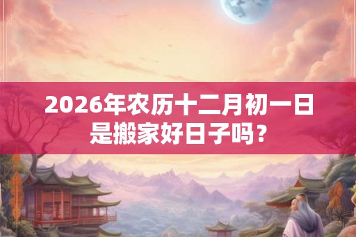 2026年农历十二月初一日是搬家好日子吗？
