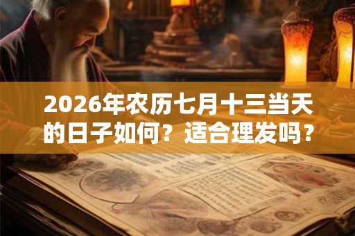 2026年农历七月十三当天的日子如何？适合理发吗？