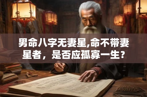 男命八字无妻星,命不带妻星者，是否应孤寡一生？