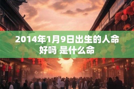 2014年1月9日出生的人命好吗 是什么命