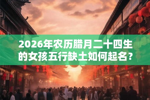 2026年农历腊月二十四生的女孩五行缺土如何起名？