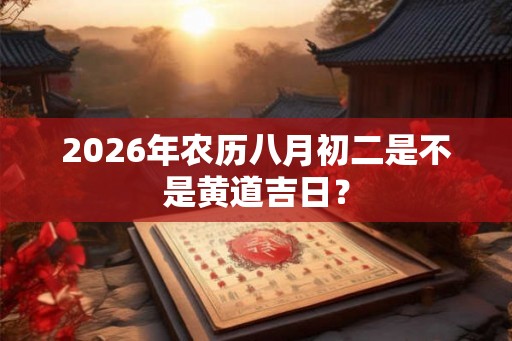 2026年农历八月初二是不是黄道吉日？