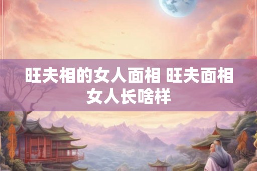 旺夫相的女人面相 旺夫面相女人长啥样