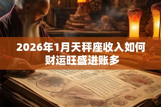 2026年1月天秤座收入如何 财运旺盛进账多