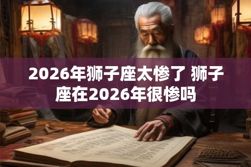 2026年狮子座太惨了 狮子座在2026年很惨吗