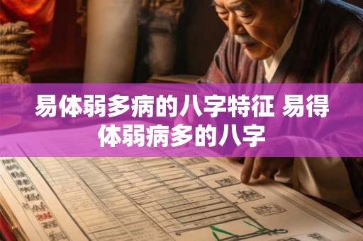 易体弱多病的八字特征 易得体弱病多的八字