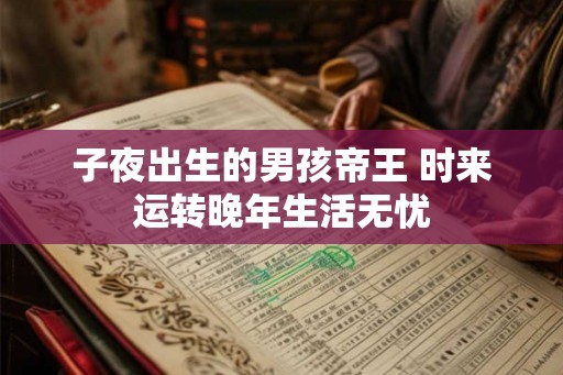 子夜出生的男孩帝王 时来运转晚年生活无忧