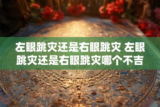 左眼跳灾还是右眼跳灾 左眼跳灾还是右眼跳灾哪个不吉利
