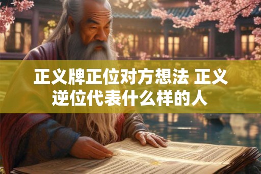 正义牌正位对方想法 正义逆位代表什么样的人