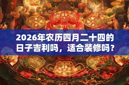 2026年农历四月二十四的日子吉利吗，适合装修吗？