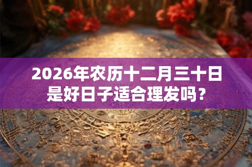 2026年农历十二月三十日是好日子适合理发吗？