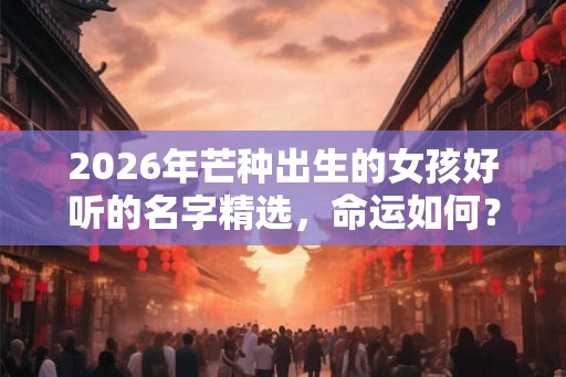 2026年芒种出生的女孩好听的名字精选，命运如何？