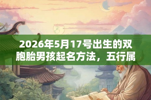2026年5月17号出生的双胞胎男孩起名方法,五行属什么 2026年5月17号出生的双胞胎男孩起名方法,五行属什么