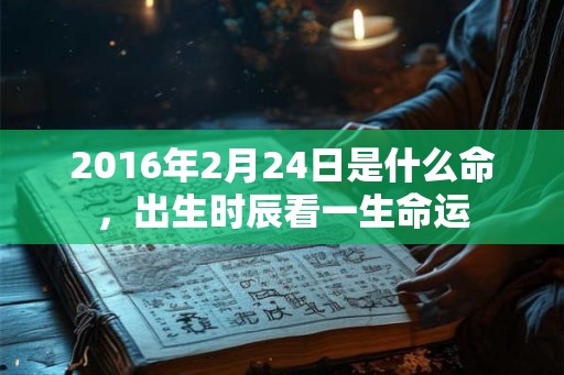 2016年2月24日是什么命，出生时辰看一生命运