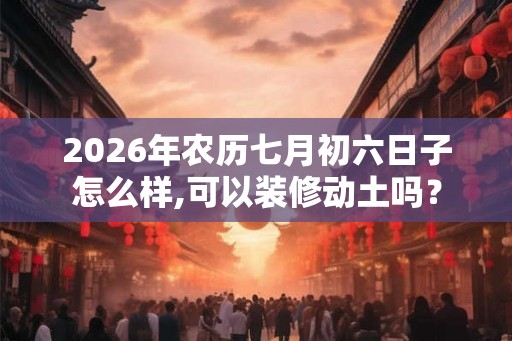 2026年农历七月初六日子怎么样,可以装修动土吗？