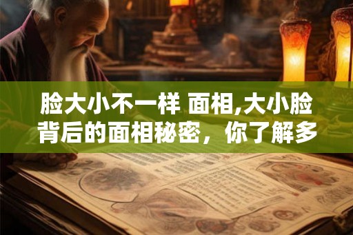 脸大小不一样 面相,大小脸背后的面相秘密，你了解多少？