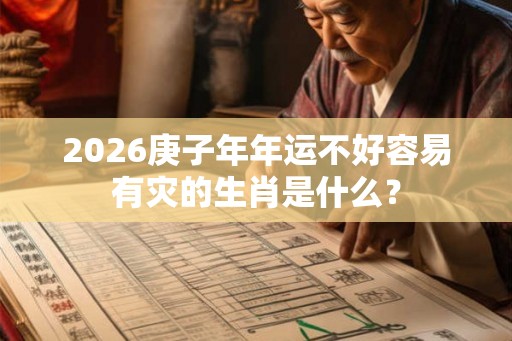 2026庚子年年运不好容易有灾的生肖是什么？