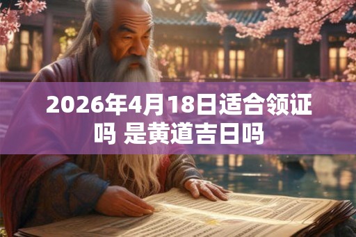 2026年4月18日适合领证吗 是黄道吉日吗