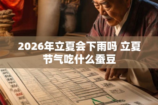 2026年立夏会下雨吗 立夏节气吃什么蚕豆